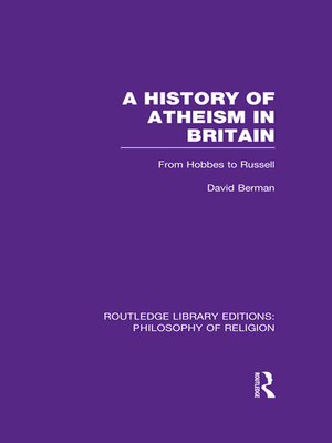 cover image of A History of Atheism in Britain